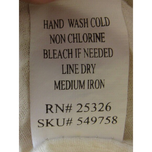 World Market Women S/M Cotton Linen Tunic Mini Dress Embroidered Boho Chic Ivory - Picture 11 of 11